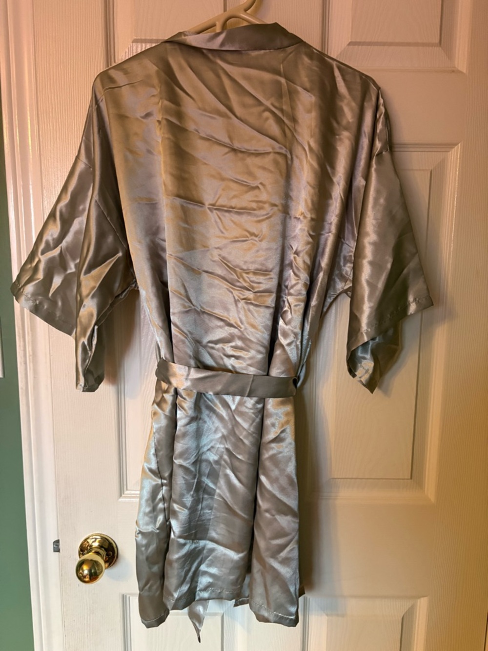 Satin Sage Green Robe - Picture 3 of 3